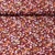 Viskose Webware Kleine Blumen Gold Bordeaux
