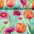 Viskosejersey Digitaldruck GroßBlumen Mint Multicolor