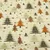 Weihnachtspopeline Tannenbäume Beige Braun