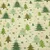 Weihnachtspopeline Tannenbäume Beige Grün