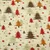 Weihnachtspopeline Tannenbäume Beige Rot