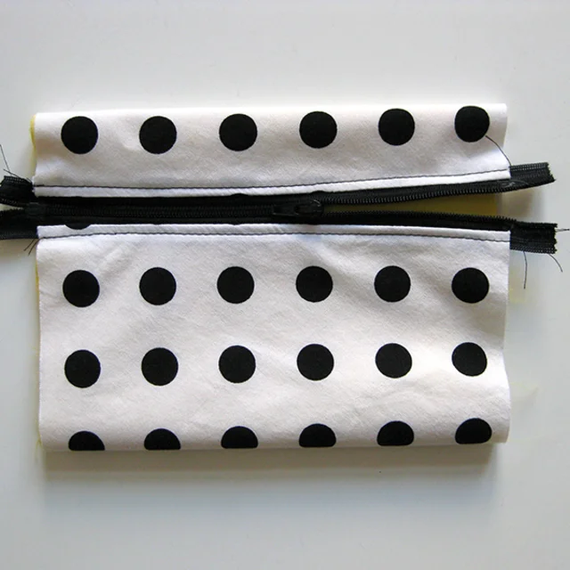 abgesteppter Reissverschluss