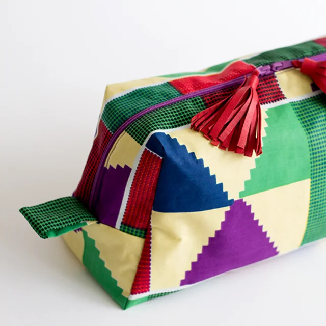 Afrikastoffe Kosmetiktasche nähen