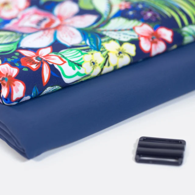 Bikini Bademode nähen Zubehör Stoff Blumen