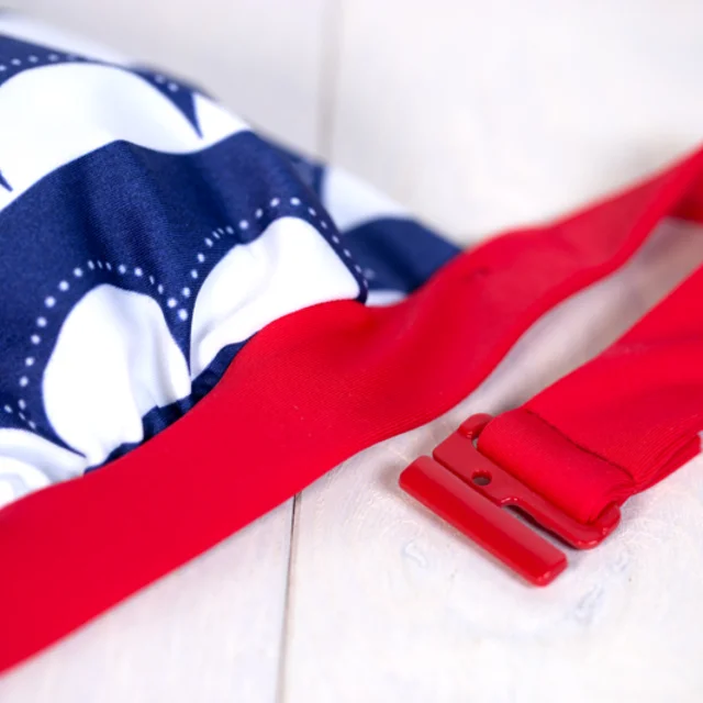 Bikini nähen maritim Verschluss