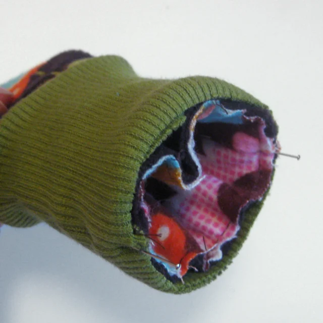 Bündchen anstecken Nähte treffen aufeinander