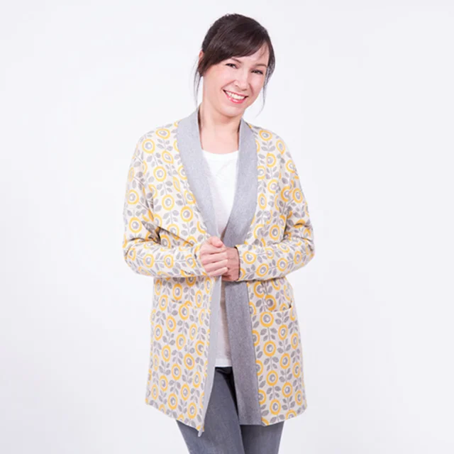 Cardigan Albstoffe Jacquard-Jersey