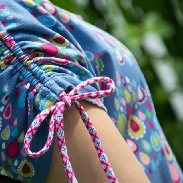 Schnittmuster Shirt zum Kleid verlängert mit gerafften Ärmeln