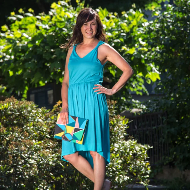 Jerseykleid Schnittmuster Träger gedreht Nähanleitung