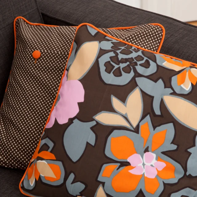 Retrokissen mit Paspel nähen