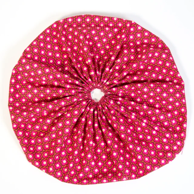 Nähanleitung rundes Kissen Stoff rund