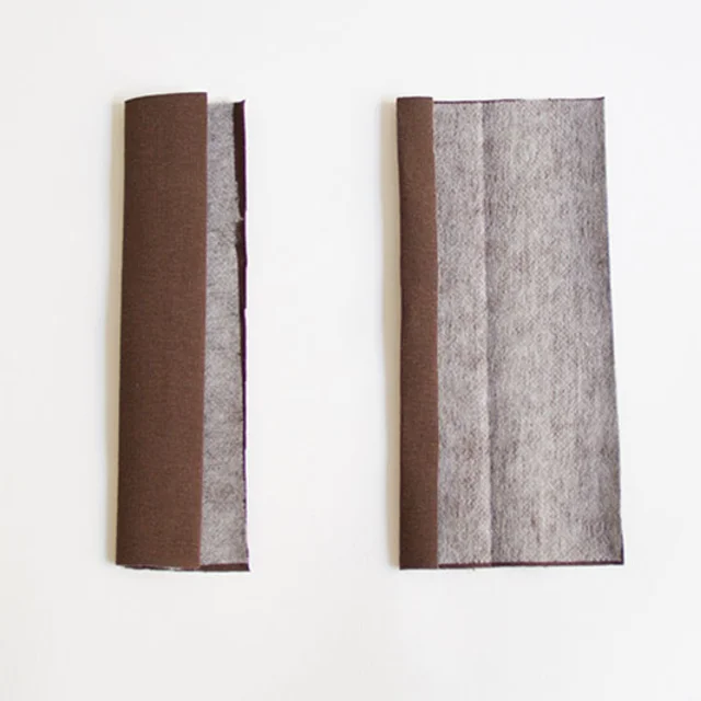 Nähanleitung mit Video: Knopfleiste einsetzen zwei Leistenteile falten