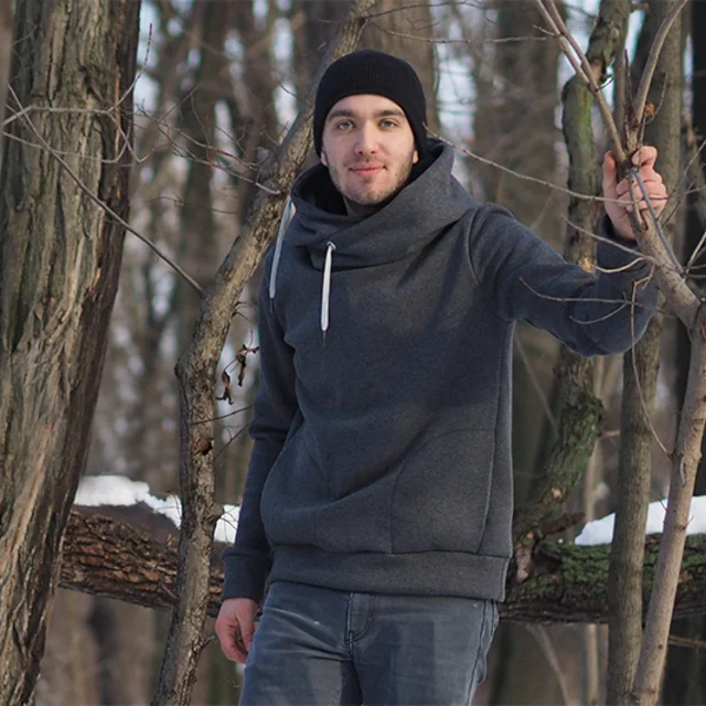 Männer Kapuzenpullover Schnittmuster selber nähen Anleitung