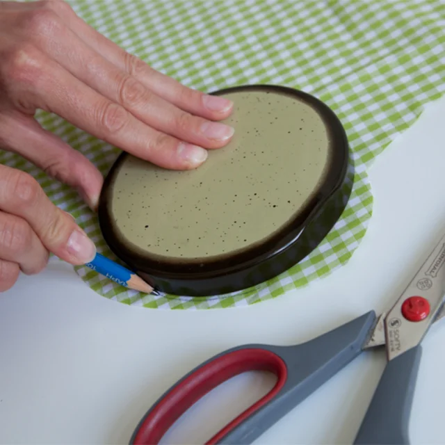 runden Kreis aus Stoff schneiden