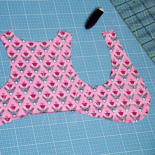 Nähanleitung Steppweste für Kinder Rauten zeichnen