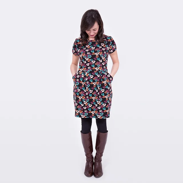Schnittmuster Sweatkleid Tulpenrock Blumenmuster