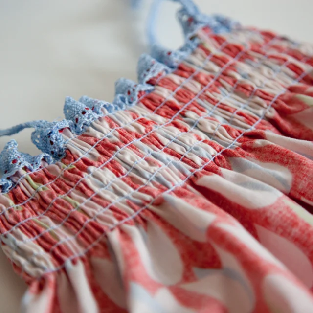 Tulpenkleid Gummiband Naht