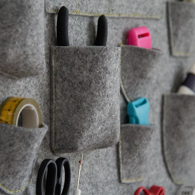 Gratis Schnittmuster Wandutensilo aus Filz mit Nähkram