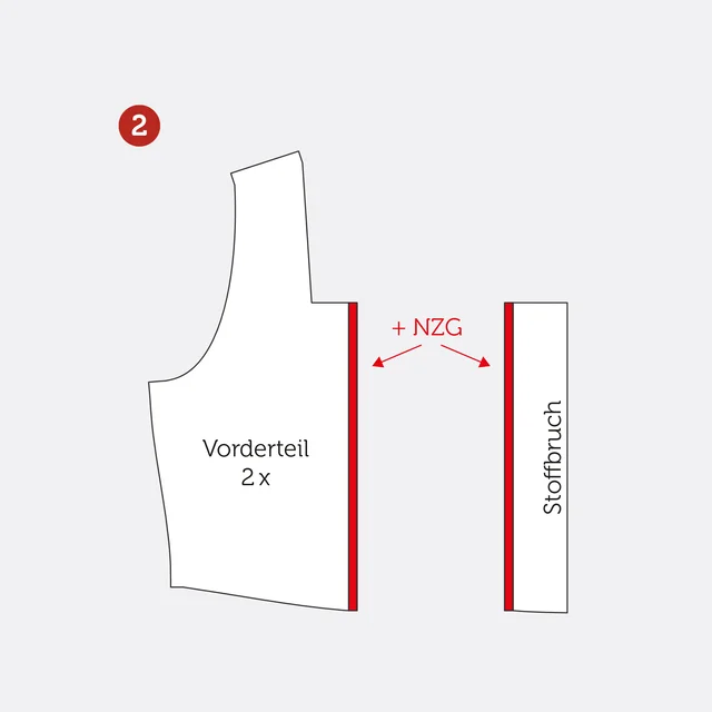 Dirndl Vorderteil ergänzen