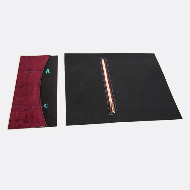 Nähanleitung Reise-Etui Öffnungen absteppen