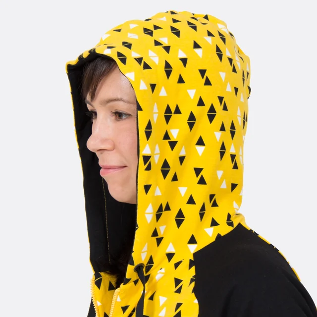 hooded jacket ladies sewing instruction hood yellow