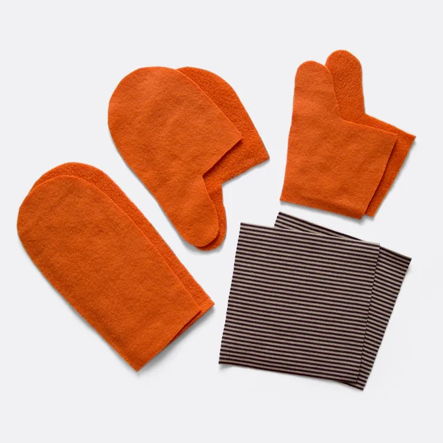 Nähanleitung mit kostenlosem Schnittmuster Fuchshandschuhe Schnittteile