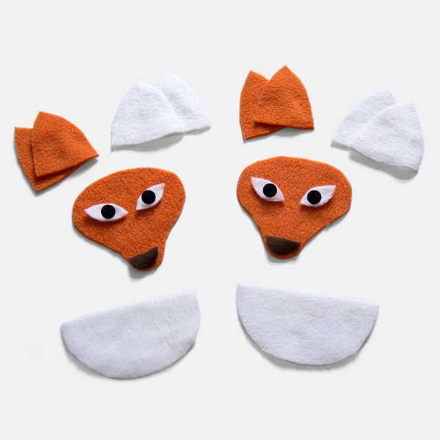 Nähanleitung mit kostenlosem Schnittmuster Fuchshandschuhe Schnittteile Fuchs