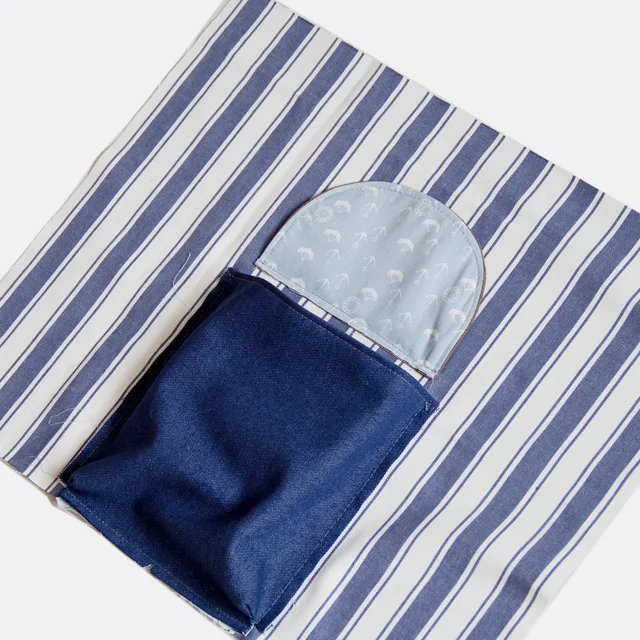 Nähanleitung Umhängetasche Schnittmuster kostenlos Taschenklappe auflegen