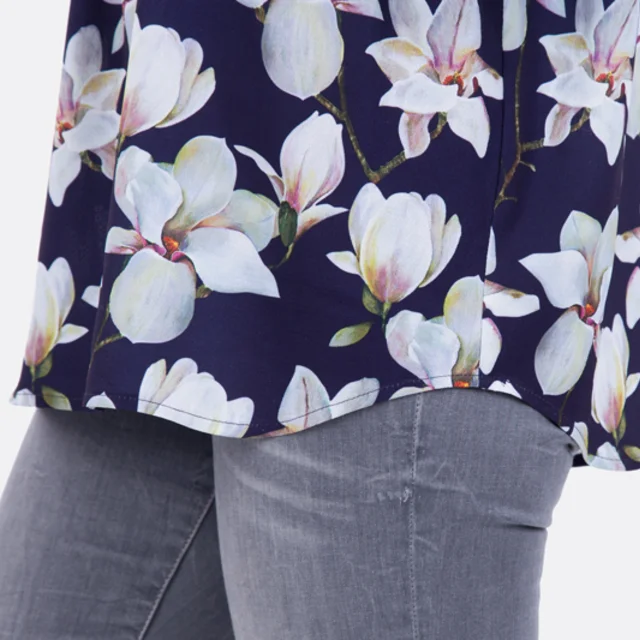 Bluse sommerlich Rundsaum