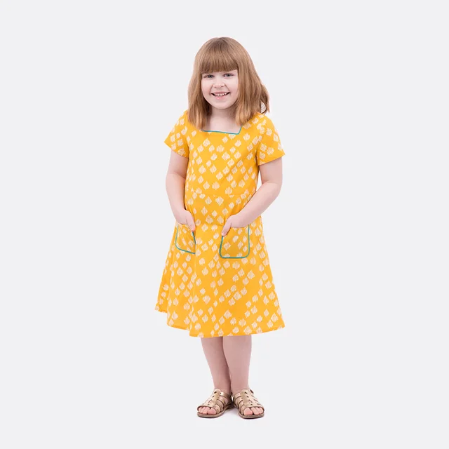 Kinderkleid Retro nähen Anleitung