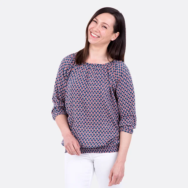 Schnittmuster Bluse Raglan aus Viskose Schnittmuster Bluse Raglan aus Viskose