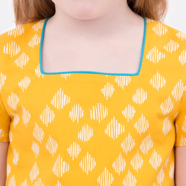 Schnittmuster Kinder Sommerkleid eckiger Ausschnitt