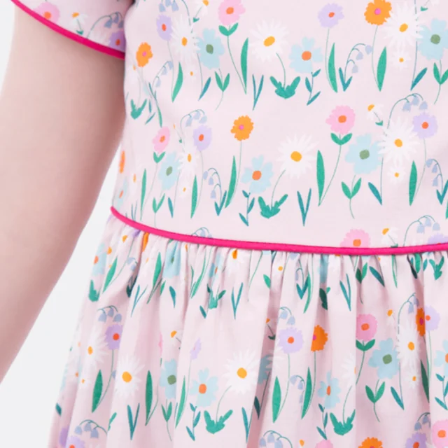 Schnittmuster Kinderkleid Rockteil mit Raffung Anleitung