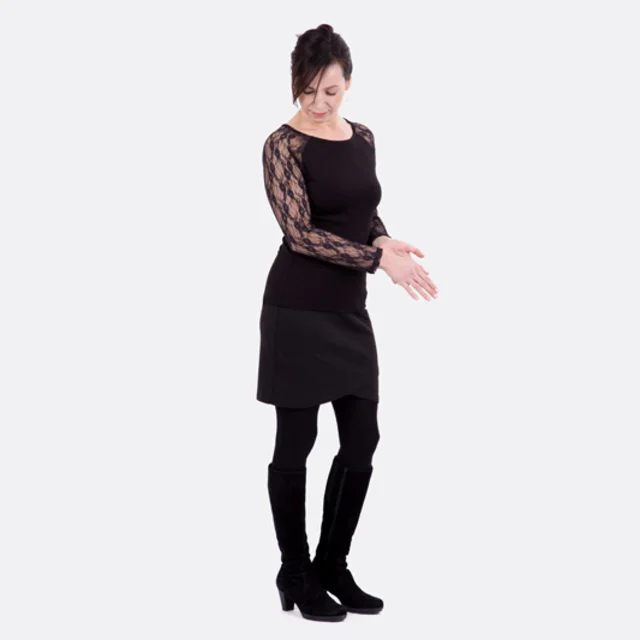 Schnittmuster Outfit Spitzenshirt Raglan nähen Anleitung Schnittmuster Outfit Spitzenshirt Raglan nähen Anleitung
