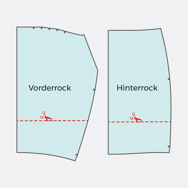 Tulpenkleid Rocklänge anpassen