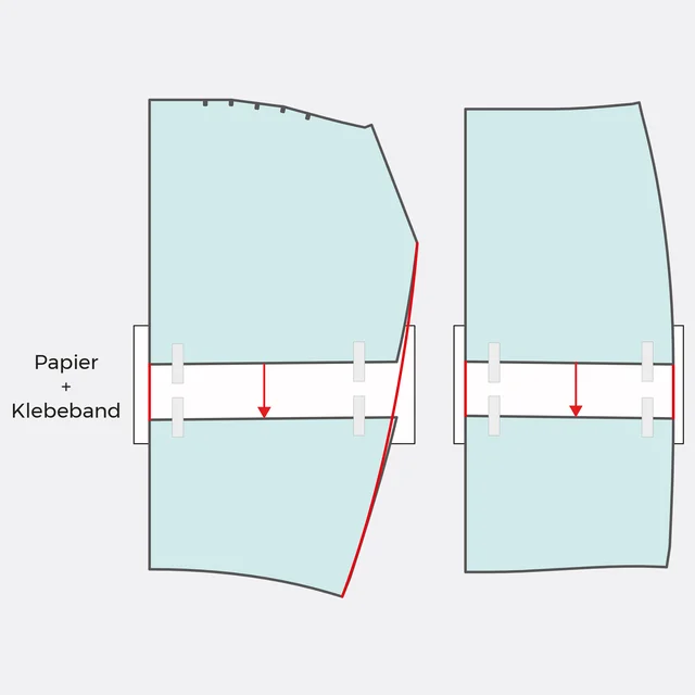 Tulpenkleid Rocklänge verlängern