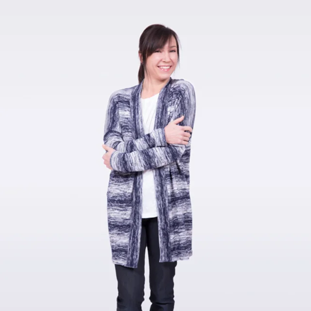 Cardigan lang Schnittmuster mit Nähvideo nähen