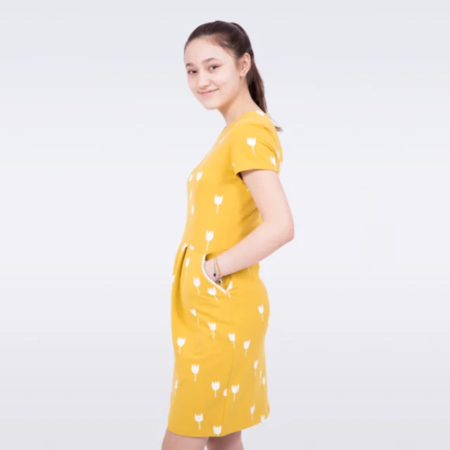 Schnittmuster Sweatkleid Tulpenrock Nähanleitung Eingriffstaschen DIY