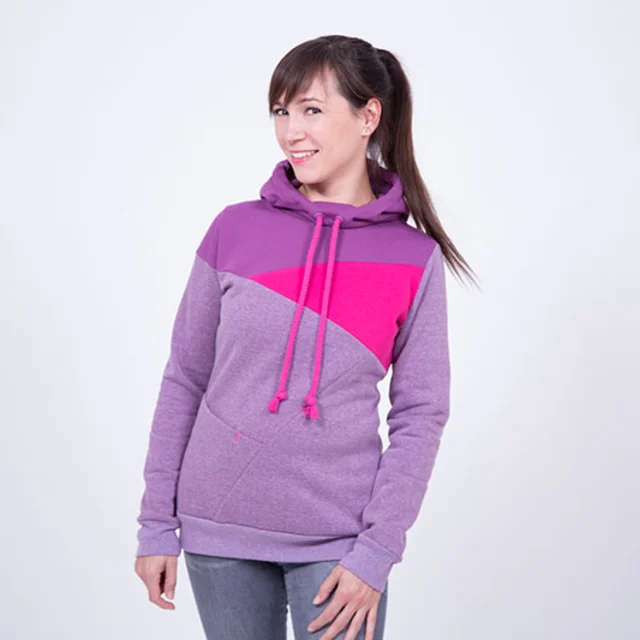 Schnittmuster Nähanleitung Damen-Hoodie mit Teilung selber nähen