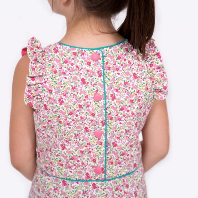 Schnittmuster Kleid Anleitung Rüsche Knopfleiste selber nähen