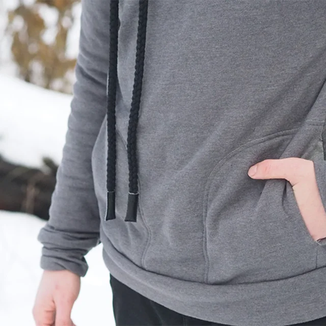 Männer Kapuzenpullover Schnittmuster Eingriffstaschen