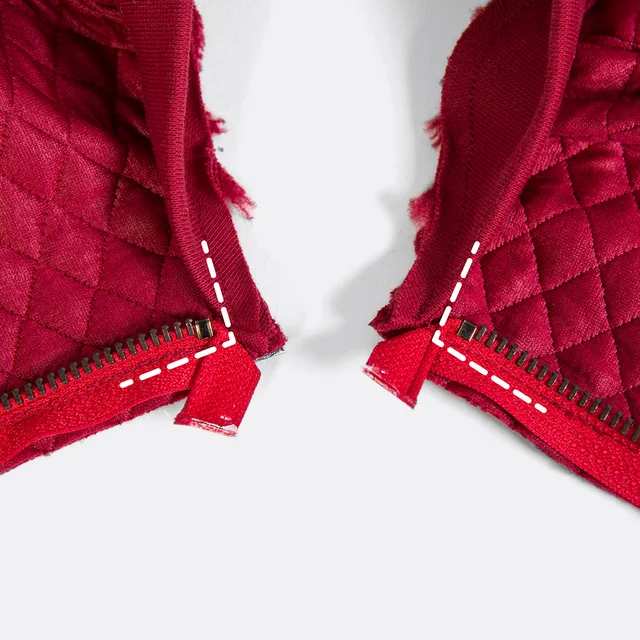 Nähanleitung Blousonkragen an Kapuzenjacke Kragenspitzen nähen