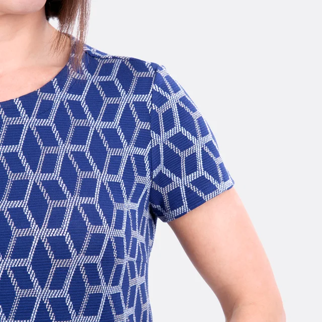 Schnittmuster A-Linienkleid runder Ausschnitt kurze Ärmel nähen