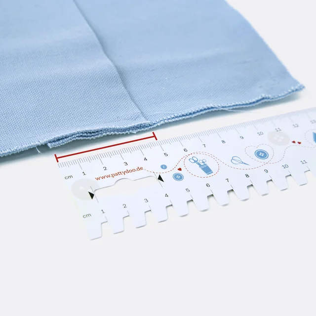 Nähanleitung Nähmaschinenhülle Schnittmuster kostenlos Außenstoff 5cm vernähen