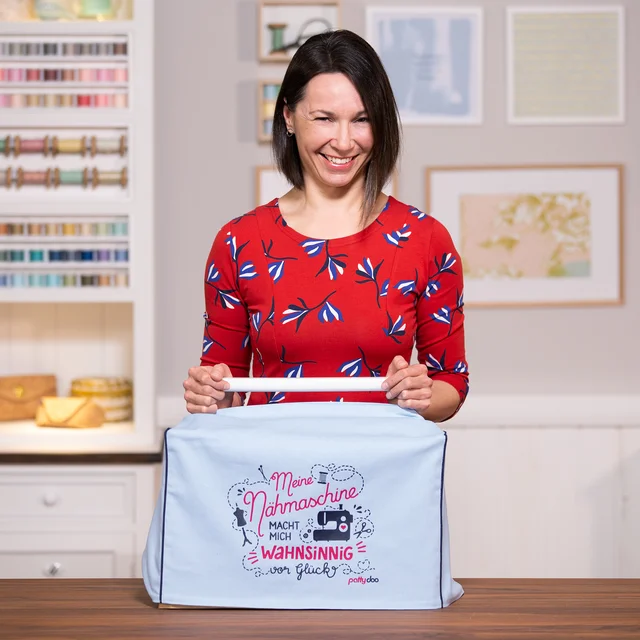 Nähanleitung kostenlos Nähmaschinenhülle mit gratis Schnittmuster