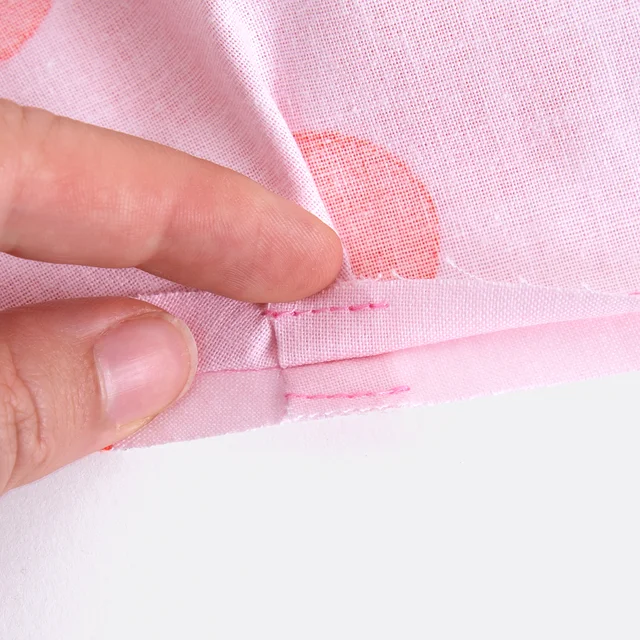 Falten aufeinandernähen Bambusgrifftasche nähen