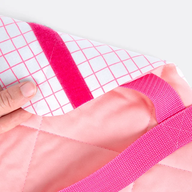 Klett und Gurtband annähen Picknickdecke nähen