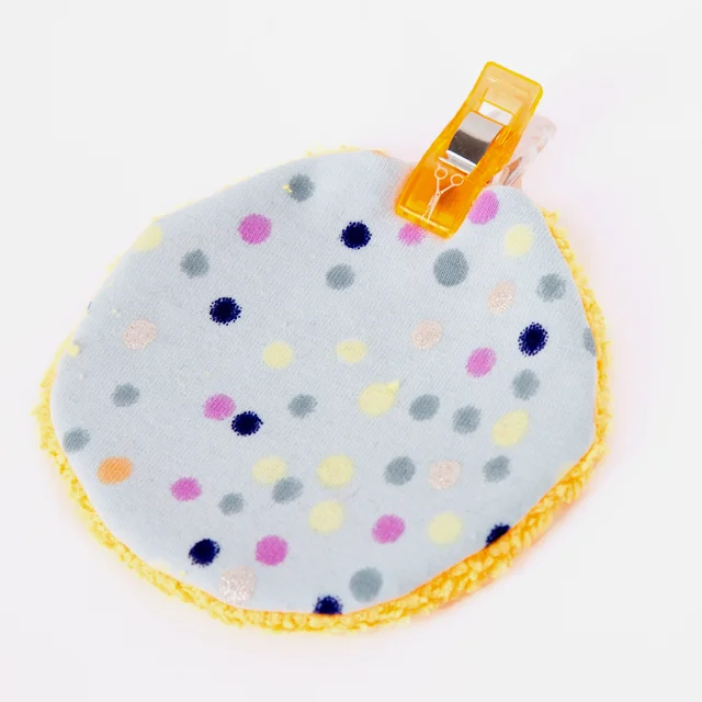 nachhaltige Nähideen Wattepads selber nähen Kreis wenden