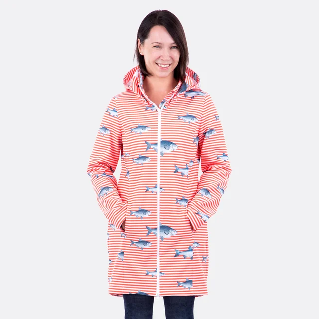Schnittmuster Softshelljacke Allwetterjacke selbstgemacht DIY Streifenstoff Schnittmuster Softshelljacke Allwetterjacke selbstgemacht DIY Streifenstoff