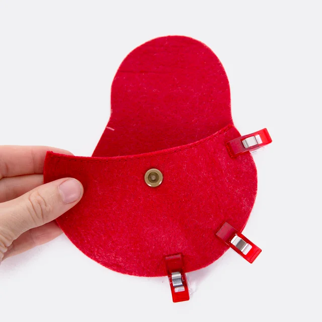 Adventskalender selber nähen - Oberteil feststecken